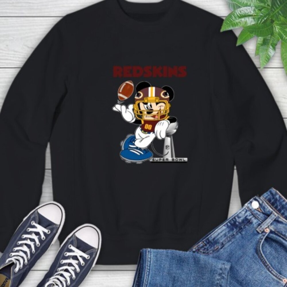 NFL Washington Redskins Mickey Mouse Disney Super Bowl Football Sweatshirt 91
